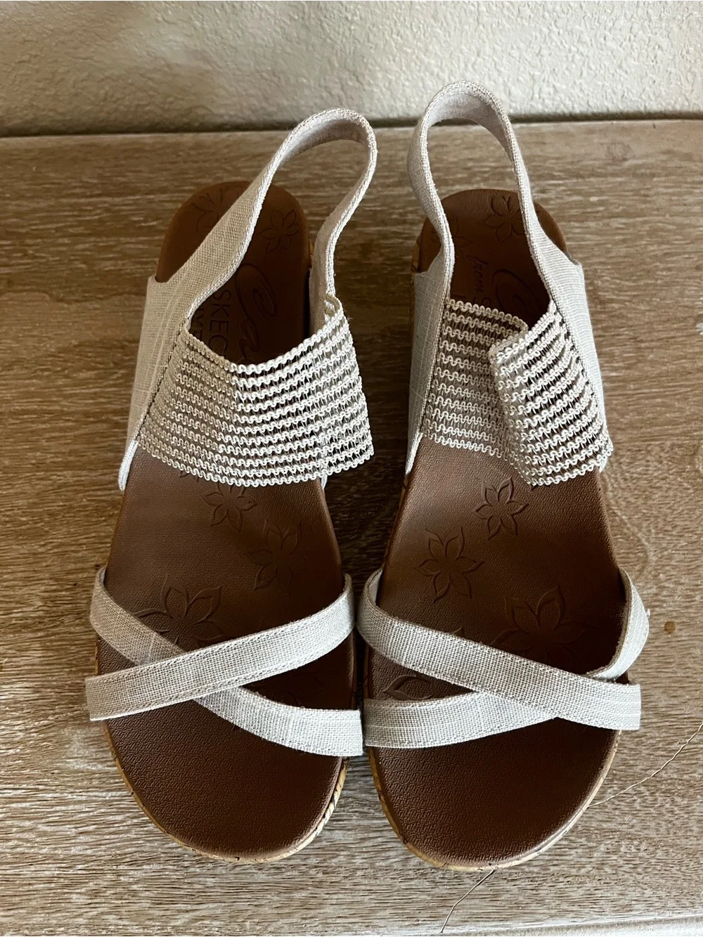Skechers Cali Beverlee High Tea Wedge Sandals Women’s Size 9